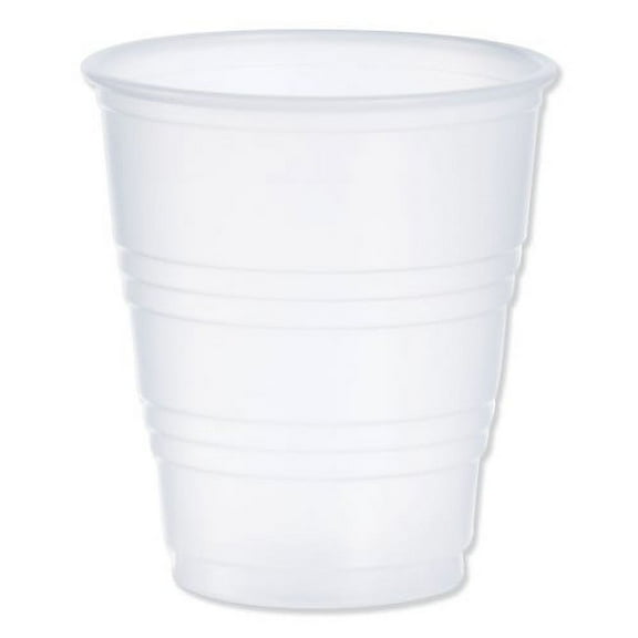 Dart High-Impact Polystyrene Cold Cups, 5 oz, Translucent, 100 Cups/Sleeve, 25 Sleeves/Carton, Each