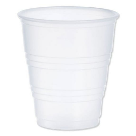 Dart High-Impact Polystyrene Cold Cups, 5 oz, Translucent, 100 Cups/Sleeve, 25 Sleeves/Carton, Each