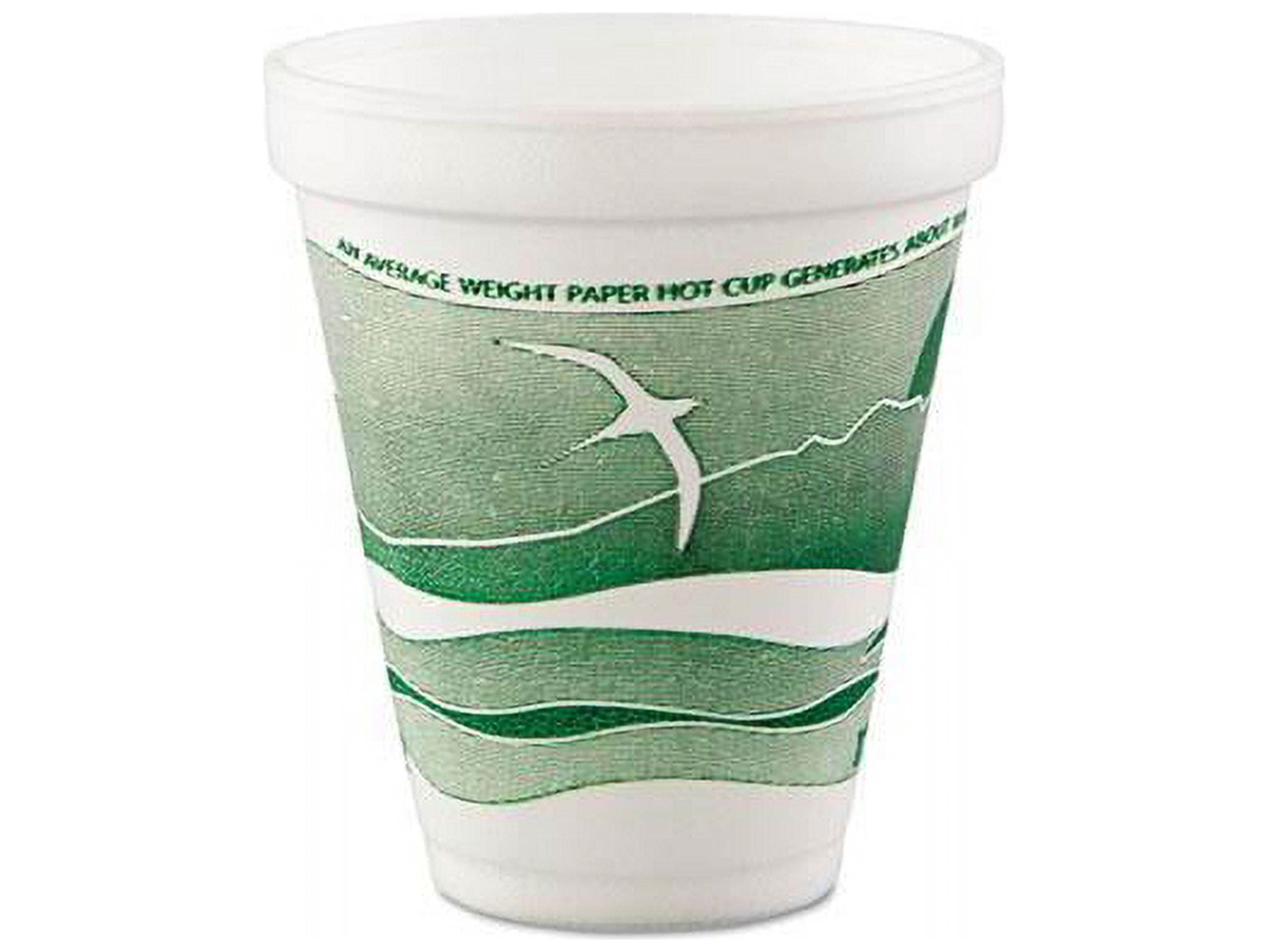 Horizon Hot/Cold Foam Drinking Cups, 12 oz, Green/White, 25/Bag, 40 Bags/Carton Horizon Hot/Cold Foam Drinking Cups, 12 oz, Green/White, 25/Bag, 40 Bags/Carton