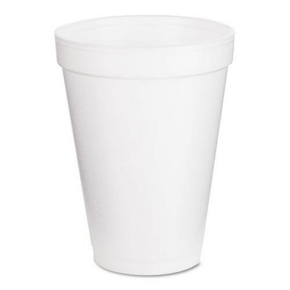 Dart Insulated Disposable Foam Drink Cups, 12 oz, White, 25 Count, 2 Pack
