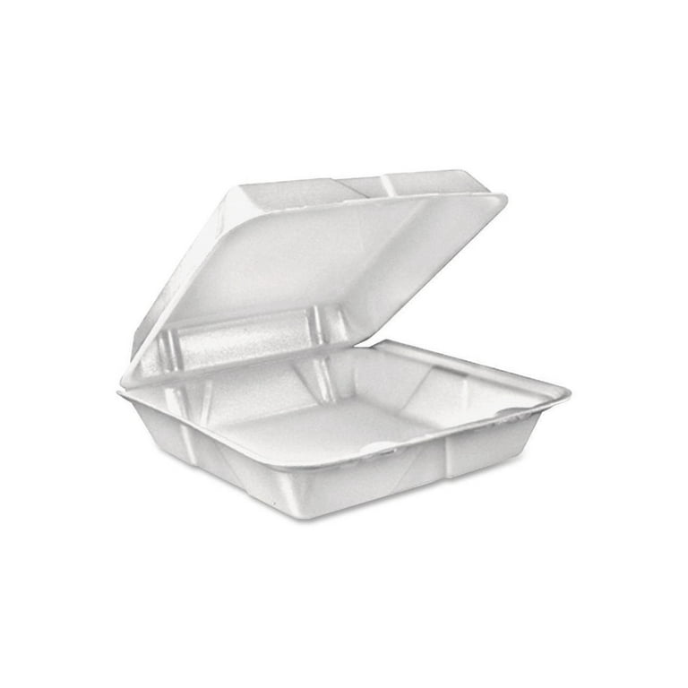 Insulated Foam Hinged Lid Containers, 3-Compartment, 9 x 9.4 x 3, White, 200/Pack, 2 Packs/Carton Insulated Foam Hinged Lid Containers, 3-Compartment, 9 x 9.4 x 3, White, 200/Pack, 2 Packs/Carton
