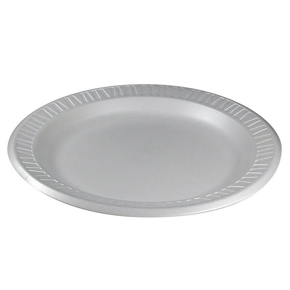 Dart Laminated Foam Plates, 9" Diameter, White, Pack Of 125
