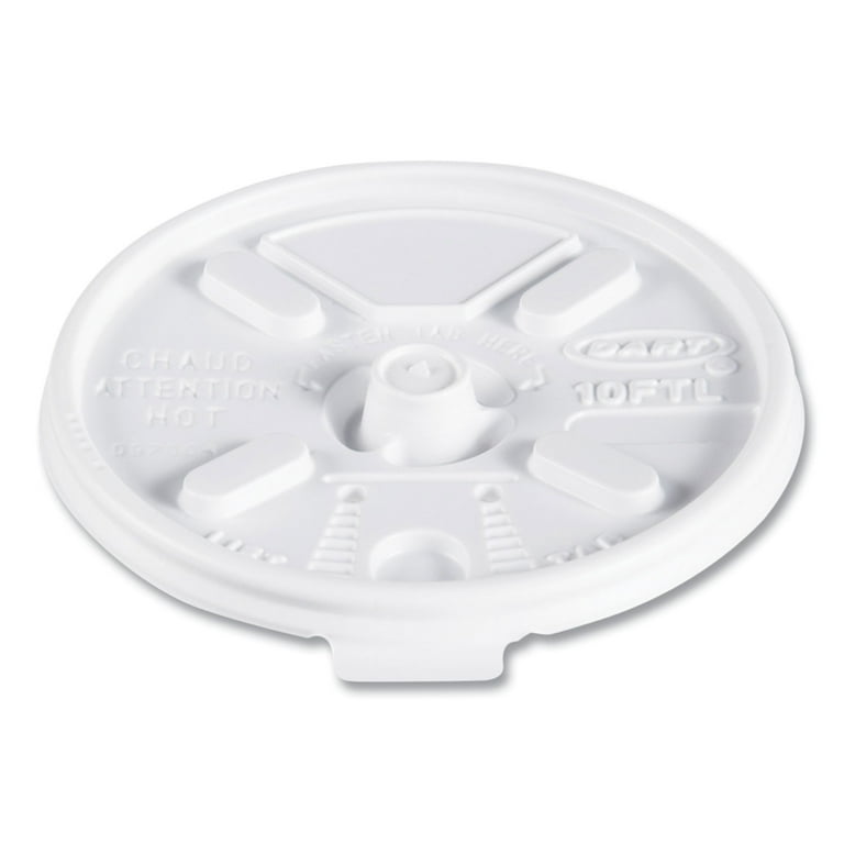 Vented Plastic Hot Cup Lids, 10 oz Cups, White, 1,000/Carton Vented Plastic Hot Cup Lids, 10 oz Cups, White, 1,000/Carton