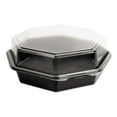 thumbnail image 1 of Dart OctaView Hinged-Lid Cold Food Containers, 42 oz, 9.57 x 9.2 x 3.2, Black/Clear, 100/Carton -SCC864612PS94, 1 of 2