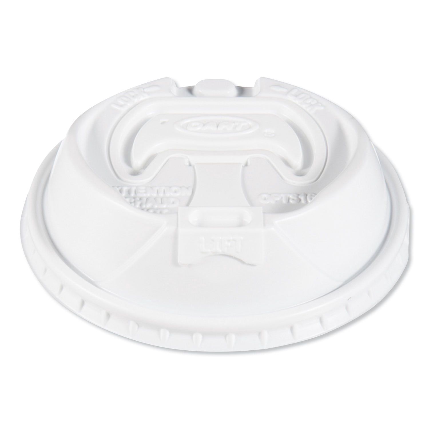 Dart® Optima Reclosable Lids For Paper Hot Cups For 10-24 Oz Cups, White, 1000/carton