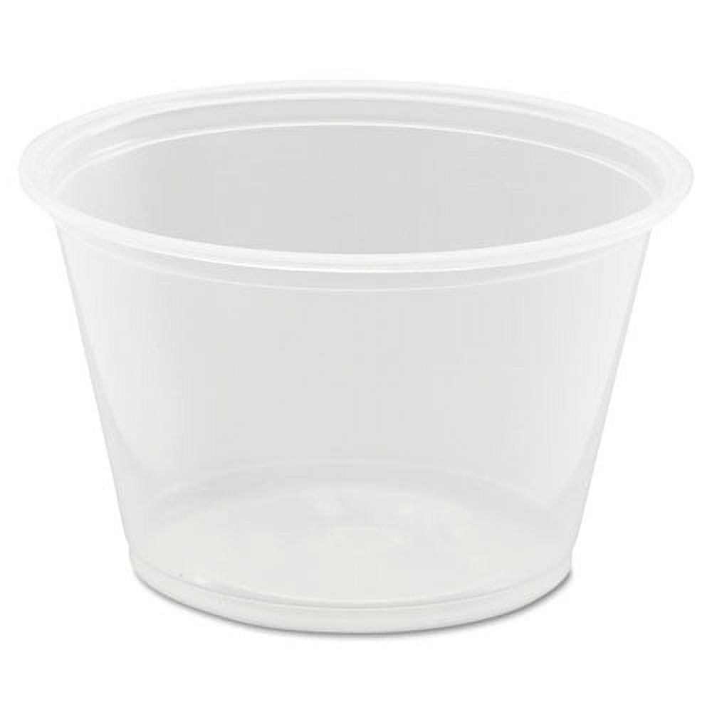 Asporto 24 oz Round Clear Plastic Soup Container - with Lid, Microwavable -  4 1/2 x 4 1/2 x 4 1/4 - 100 count box