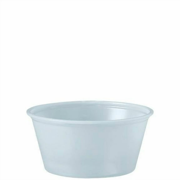 Dart Polystyrene Portion Cups, 3.25 oz, Plastic, Translucent, 250/Bag, 10 Bags/Carton