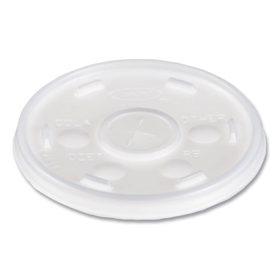 Dart Plastic Cold Cup Lids, Fits 10 Oz Cups, Translucent, 100 Pack, 10 Packs/carton
