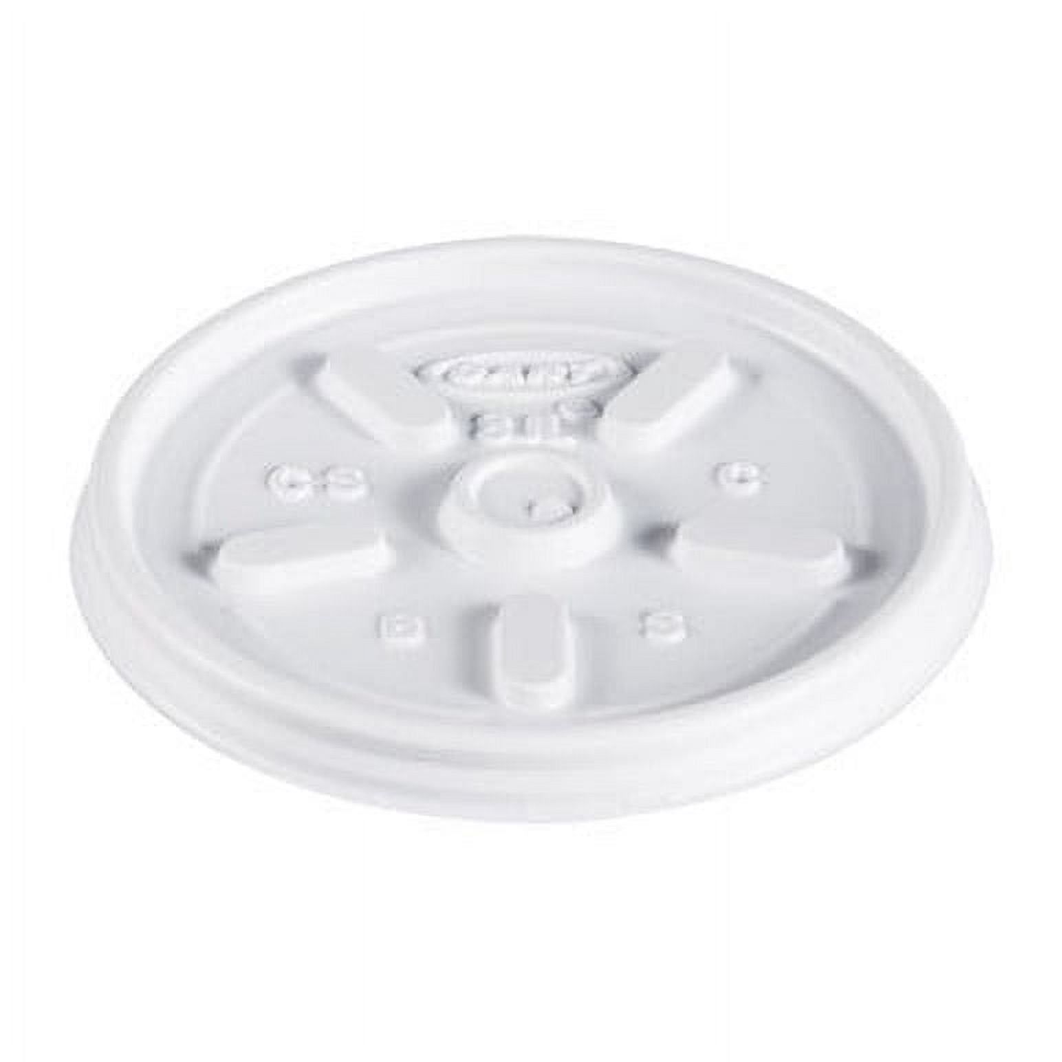 Plastic Lids, Fits 8 oz to 10 oz Hot/Cold Foam Cups, Vented, White, 100/Pack, 10 Packs/Carton Plastic Lids, Fits 8 oz to 10 oz Hot/Cold Foam Cups, Vented, White, 100/Pack, 10 Packs/Carton