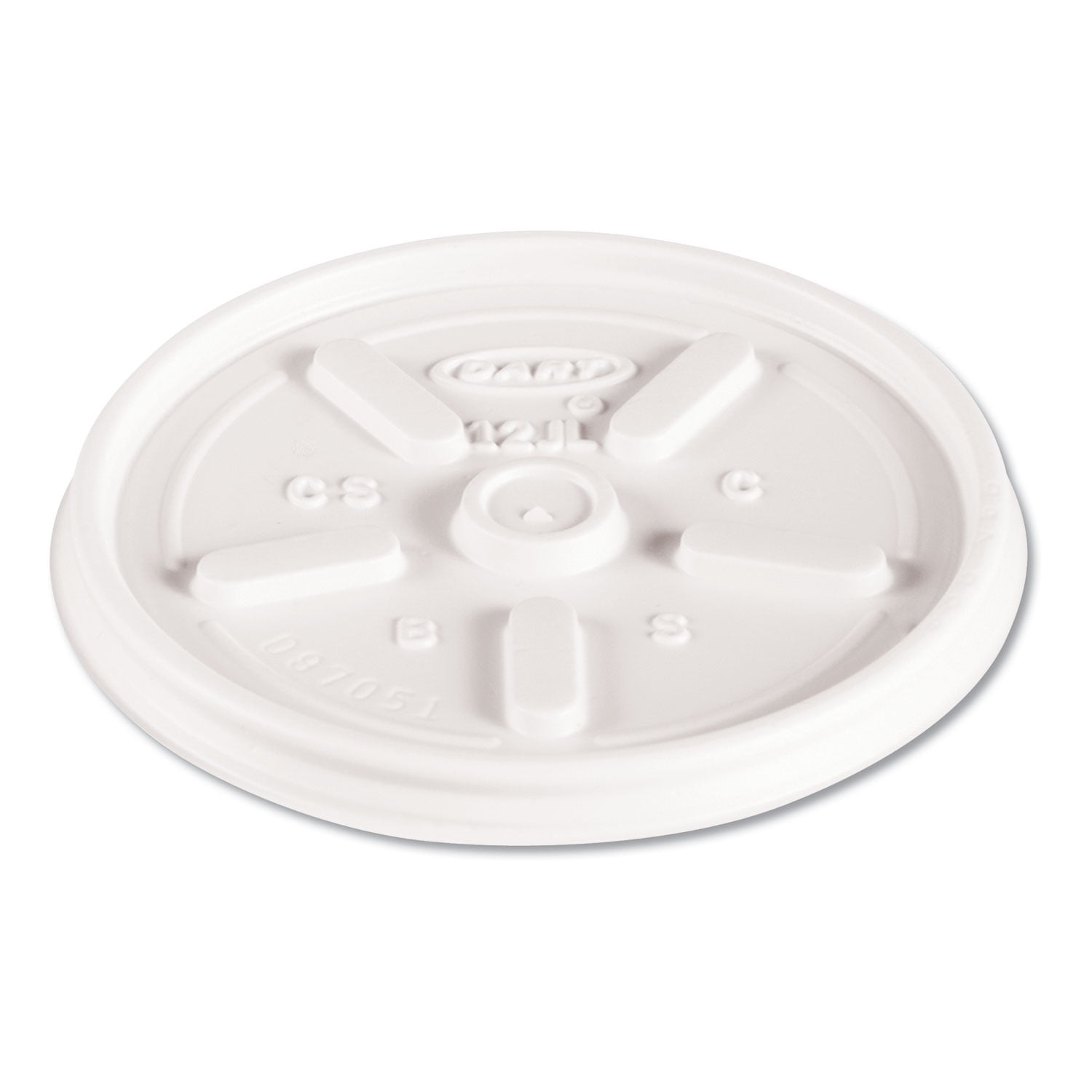 Dart® Plastic Lids For Foam Cups, Bowls And Containers, Vented, Fits 6-14 Oz, White, 1,000/carton