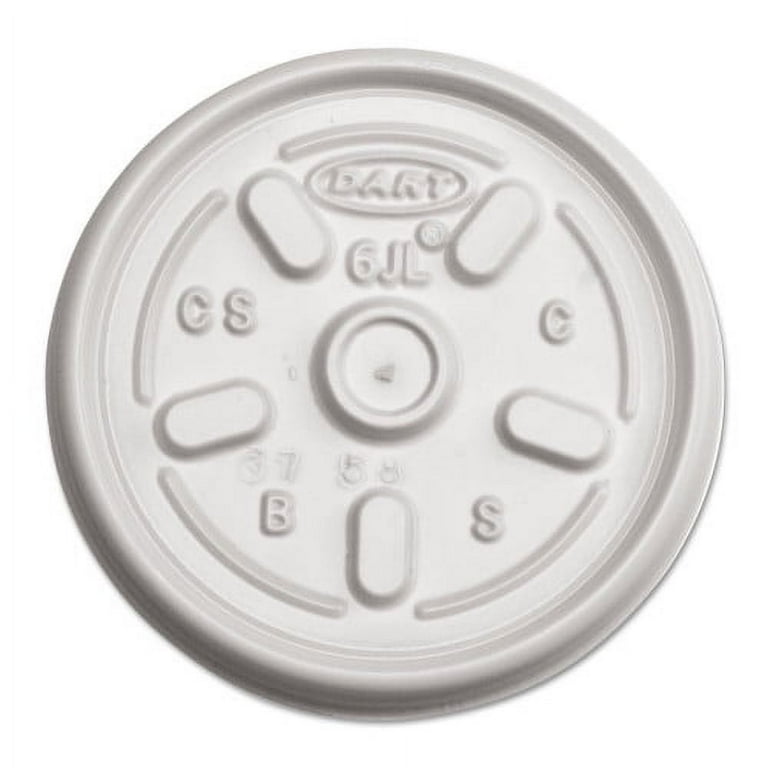 Plastic Lids for Foam Containers, Vented, Fits 3.5-6 oz, White, 100/Pack, 10 Packs/Carton Plastic Lids for Foam Containers, Vented, Fits 3.5-6 oz, White, 100/Pack, 10 Packs/Carton