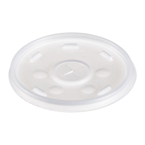 Plastic Lids for Foam Cups, Bowls and Containers, Flat with Straw Slot, Fits 6-14 oz, Translucent, 100/Pack, 10 Packs/Carton Plastic Lids for Foam Cups, Bowls and Containers, Flat with Straw Slot, Fits 6-14 oz, Translucent, 100/Pack, 10 Packs/Carton