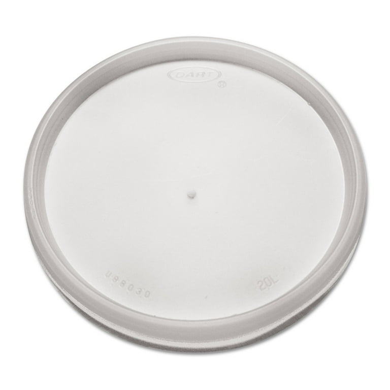 Plastic Lids for Foam Cups, Bowls and Containers, Flat, Vented, Fits 6-32 oz, Translucent, 100/Pack, 10 Packs/Carton Plastic Lids for Foam Cups, Bowls and Containers, Flat, Vented, Fits 6-32 oz, Translucent, 100/Pack, 10 Packs/Carton