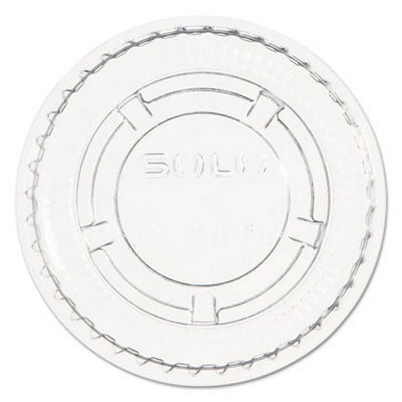 Dart Portion/Souffle Cup Lids, Fits 0.5 oz to 1 oz Cups, PET, Clear, 125 Pack, 20 Packs/Carton, Each