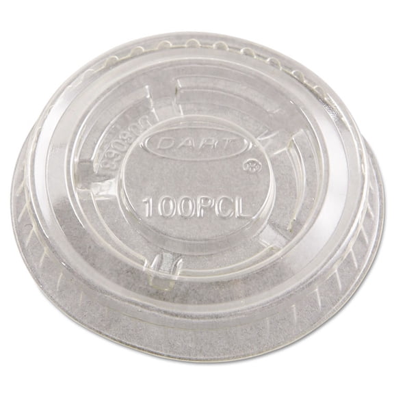 Dart Portion/Souffl Cup Lids. Fits .5-1oz Cups, Clear, 2500/Carton - DCCPL1N