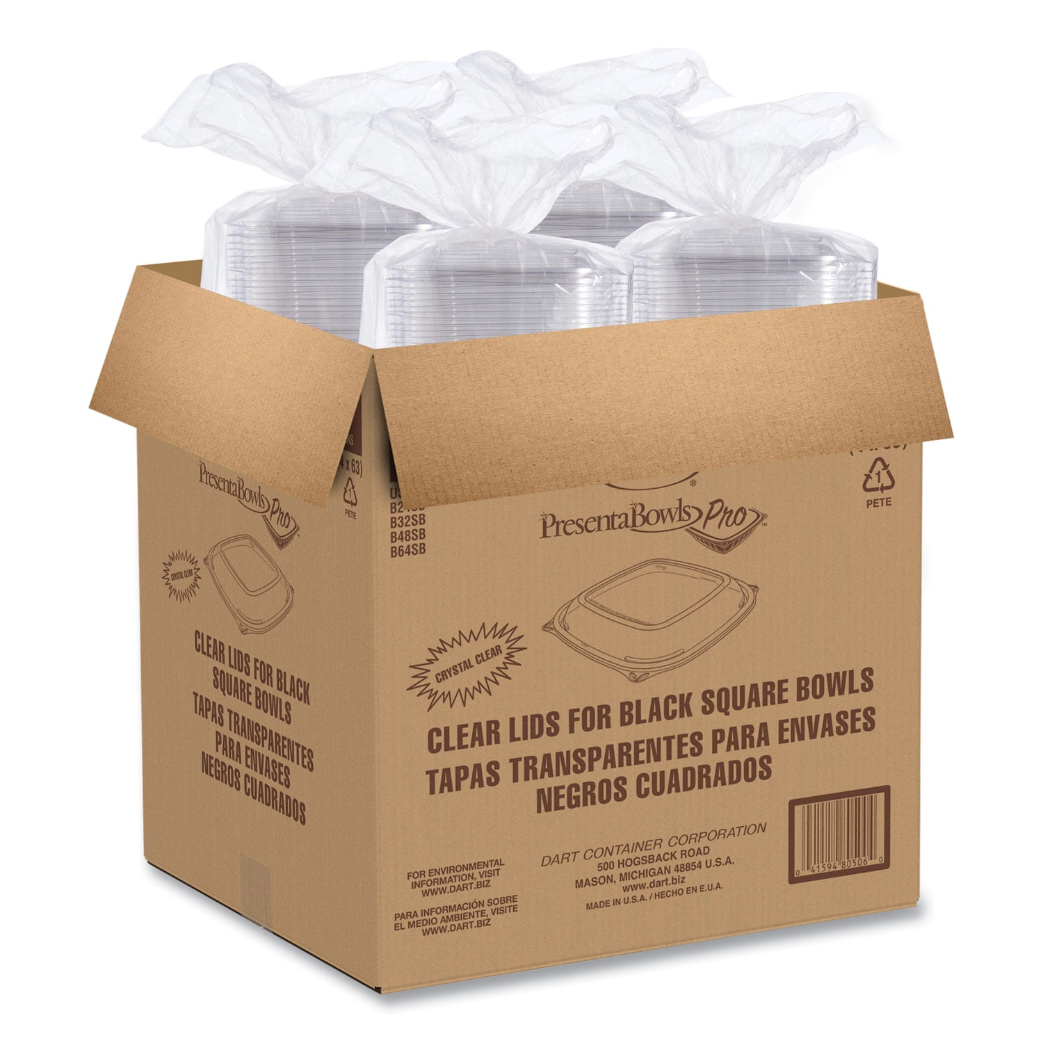 Microwave Safe Container Lid, Fits 24-32 oz, Rectangular, Clear, Plastic, 75/Bag, 4 Bags/Carton Microwave Safe Container Lid, Fits 24-32 oz, Rectangular, Clear, Plastic, 75/Bag, 4 Bags/Carton