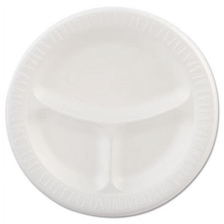 Dart 9PWQ Quiet Classic® 9 in. White Laminated Foam Disposable Plate 