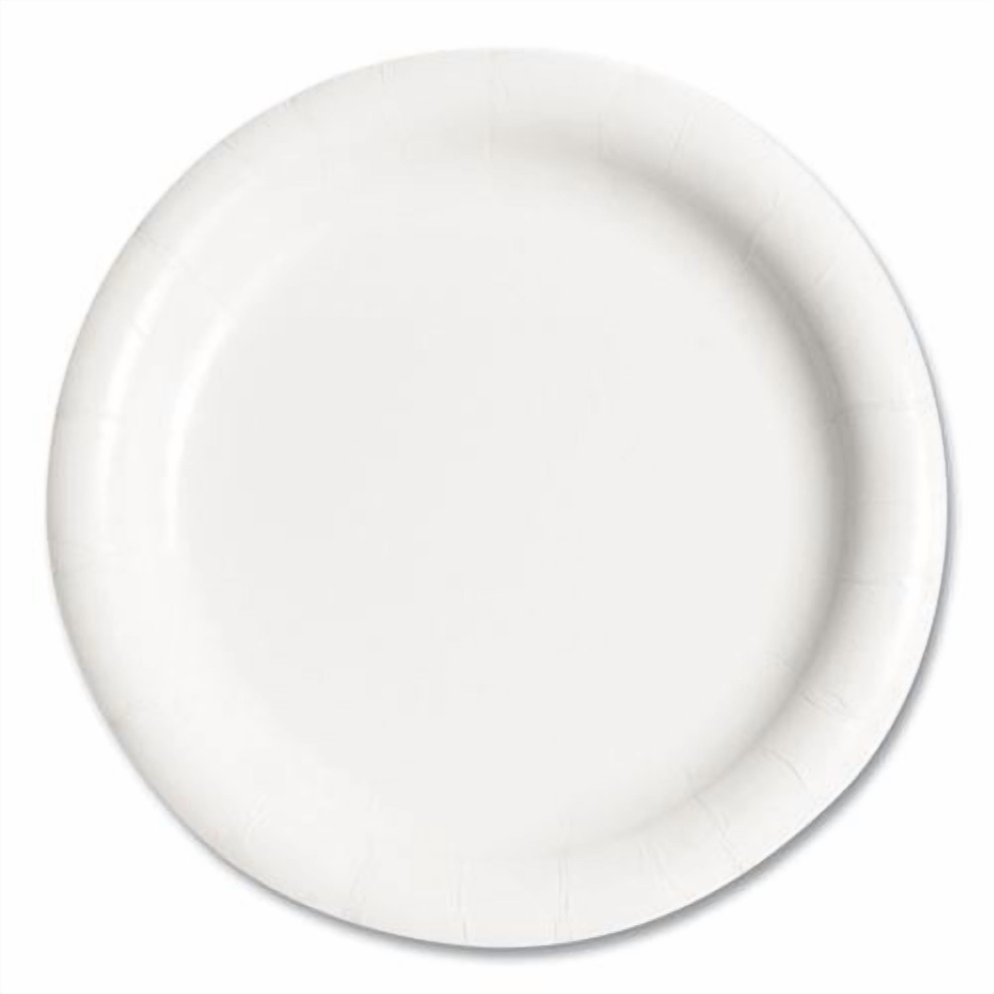 Bare Eco-Forward Clay-Coated Paper Plate 9", WH, Rnd, Mdmwgt, 125/Pk, 4 PK/CT