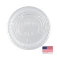 thumbnail image 1 of Dart Seasonal PL100N PEC Clear 1 oz No Slot Souffle Lid - Case of 2500, 1 of 1