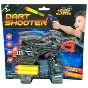 Power Blaster Dart Shooter, Irresistible Fun for All Ages, Accurate Shots, Long Range Firing, 4 Soft Manually Loaded Darts and Assorted Colors for Endless Excitement, Black