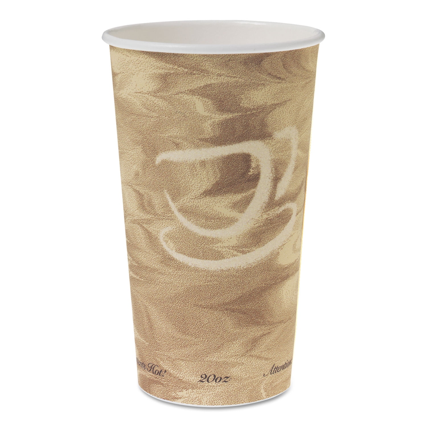 Dart® Single Sided Poly Paper Hot Cups, 20 Oz, Mistique Design, 40/bag, 15 Bags/carton