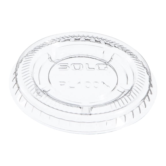 Dart Solo Disposable Portion Cup Lid Clear Plastic 125 Ct PL100N