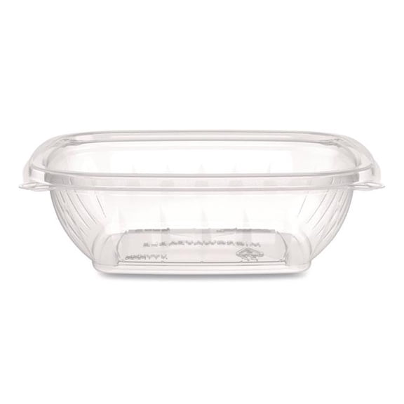 8.5 in. x 8.5 in. x 1.51 in. 8 oz. Square Plastic Bowls - Clear (504/Carton)
