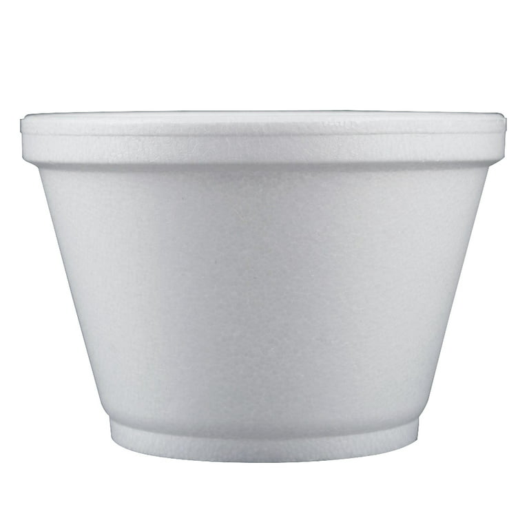 Dart® EPS Foam Bowl - 6 oz., Squat, White