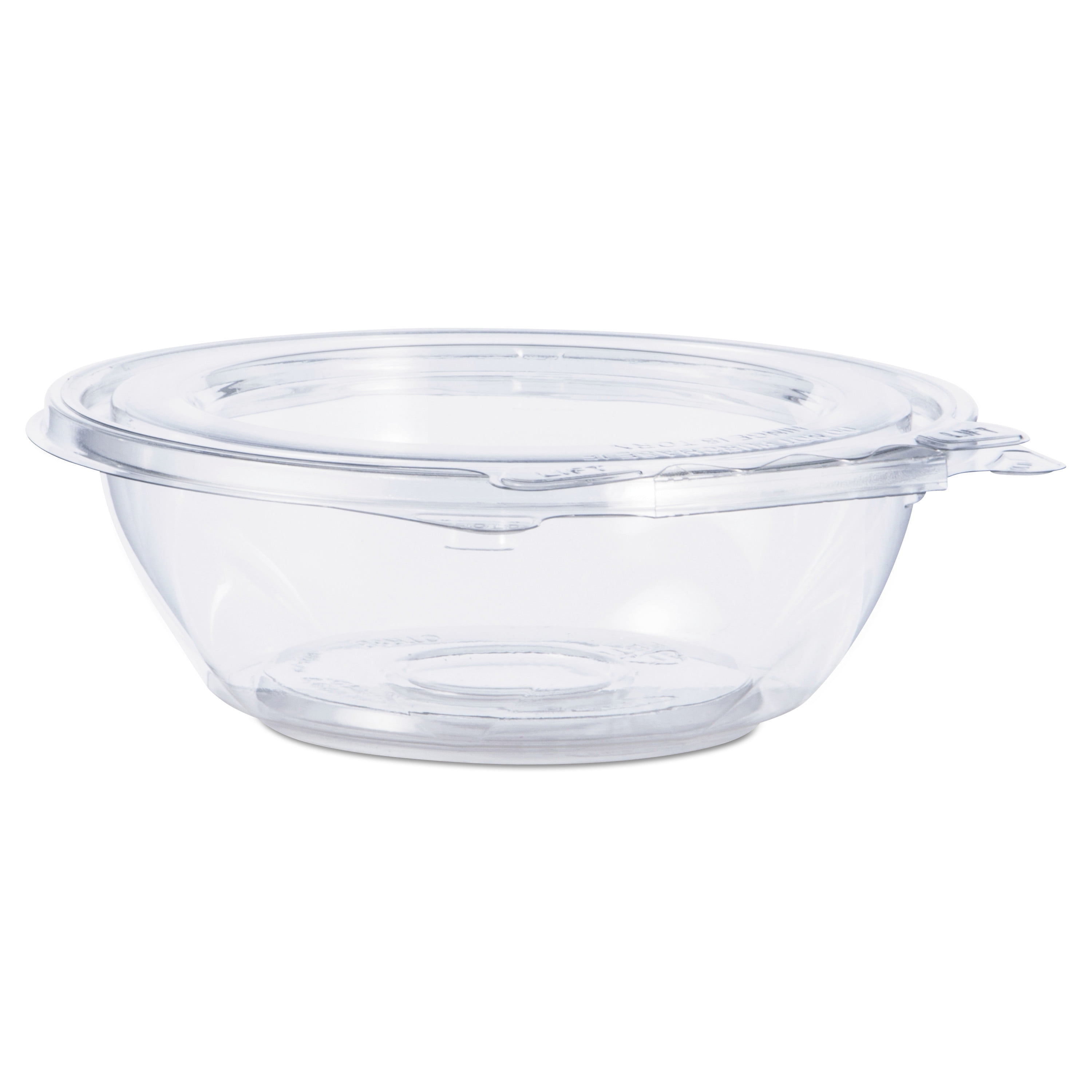 SafeSeal 5.5 in. Diameter x 1.7 in. Height 8 oz. Plastic Tamper-Evident Bowls with Flat Lid - Clear (240/Carton)