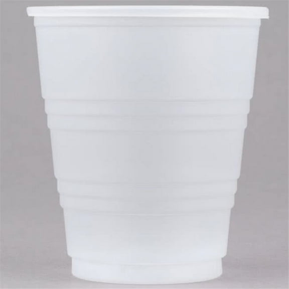 Dart Y5 CPC 5 oz Ribbed Cup Plastic Portion, Translucent - Case of 2500