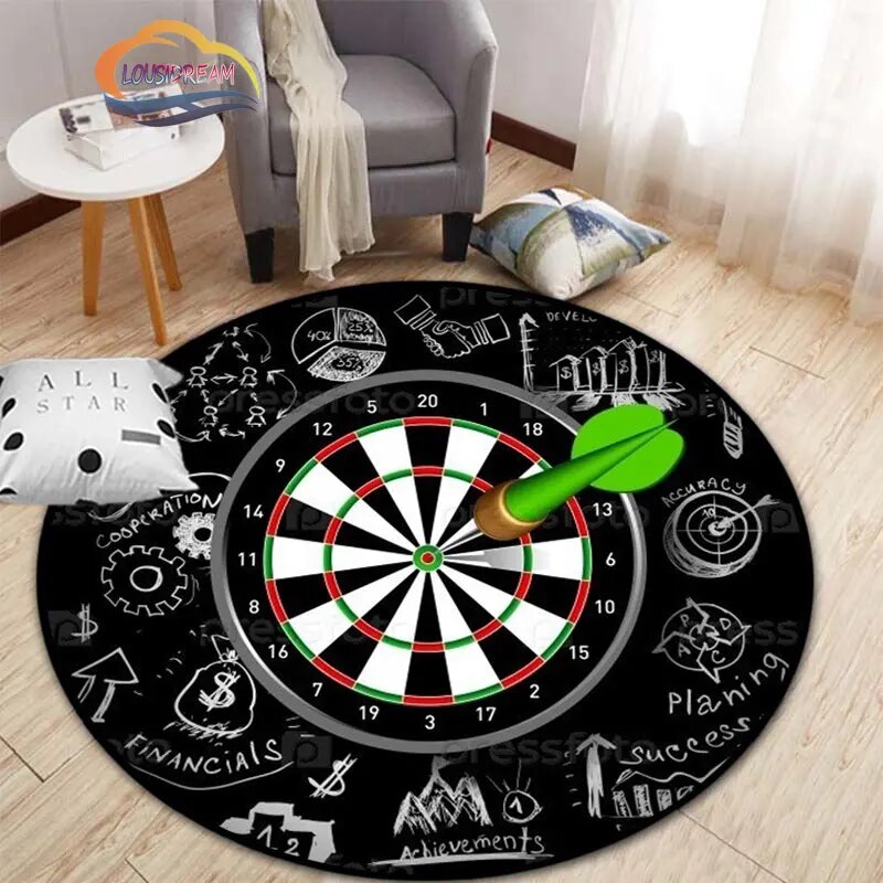 Dartboard Circular Carpet 3D Printing Darts round rug Children's