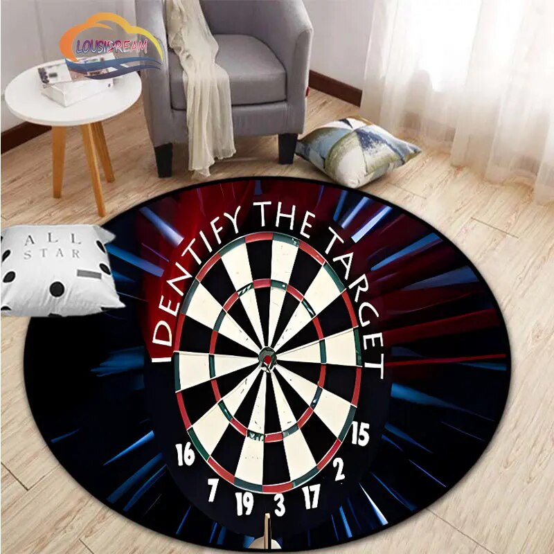 Dartboard Circular Carpet 3D Printing Darts round rug Children's