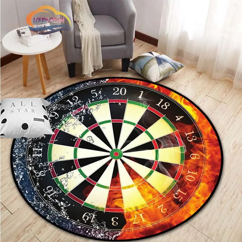 Dartboard Circular Carpet 3D Printing Darts round rug Children's