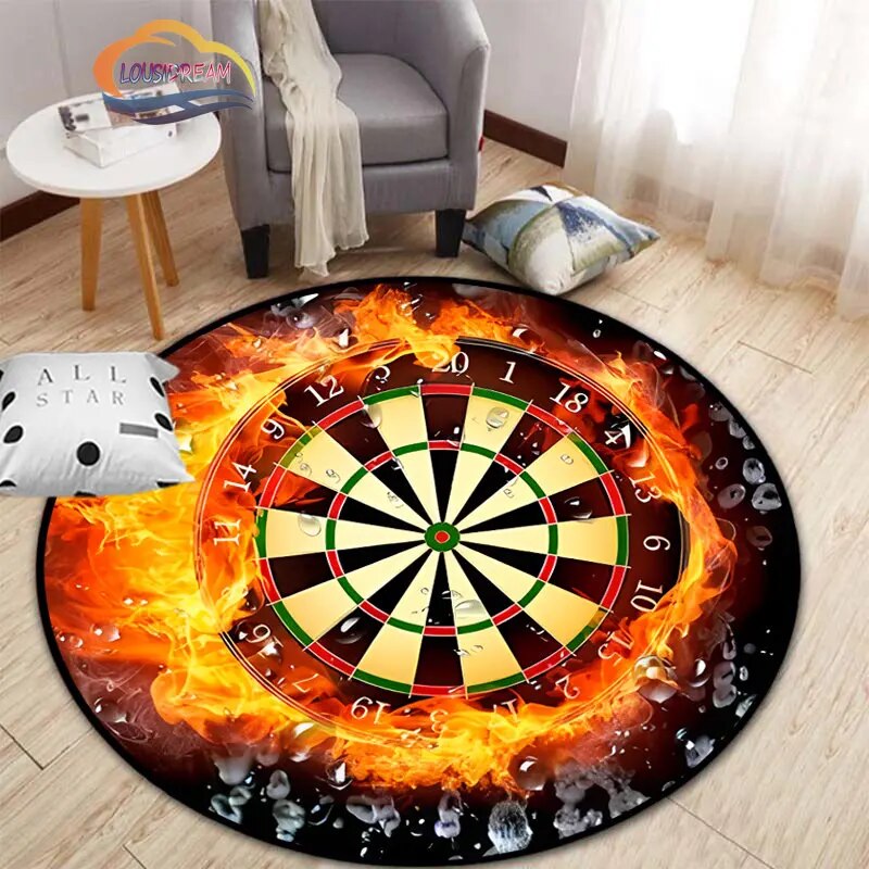 Dartboard Circular Carpet 3D Printing Darts round rug Children's