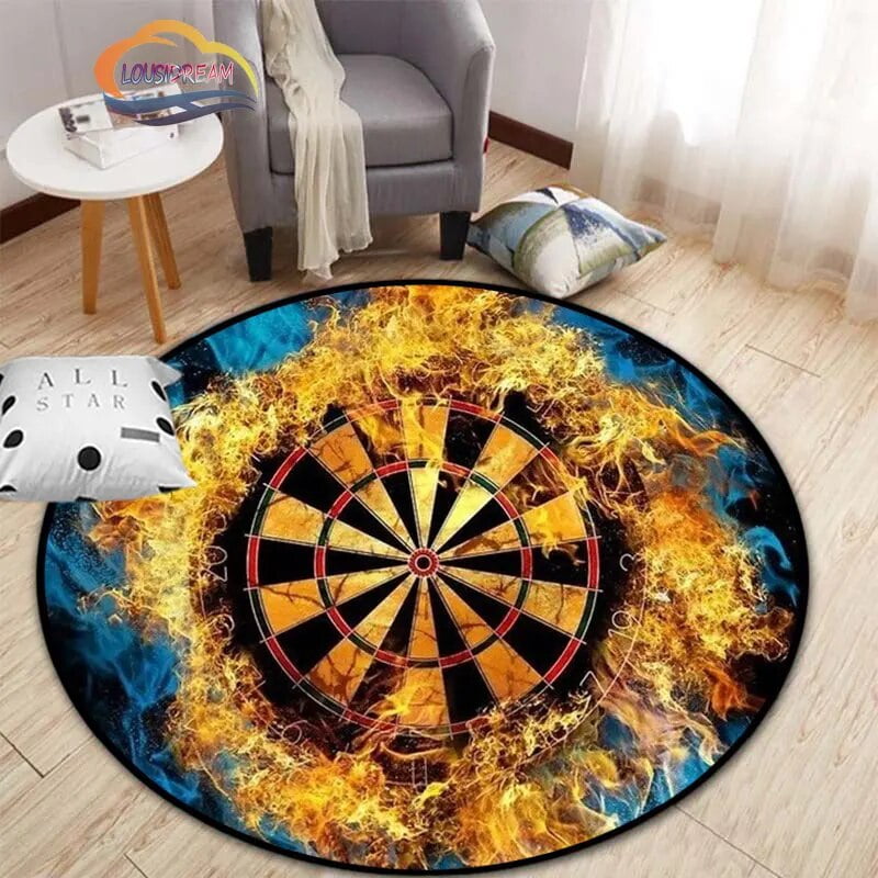 Dartboard Circular Carpet 3D Printing Darts round rug Children's