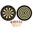 thumbnail image 1 of Dartboard Game Set Double Sided Dartboard 16.5"Includes 6 Brass Tipped Darts, 1 of 4