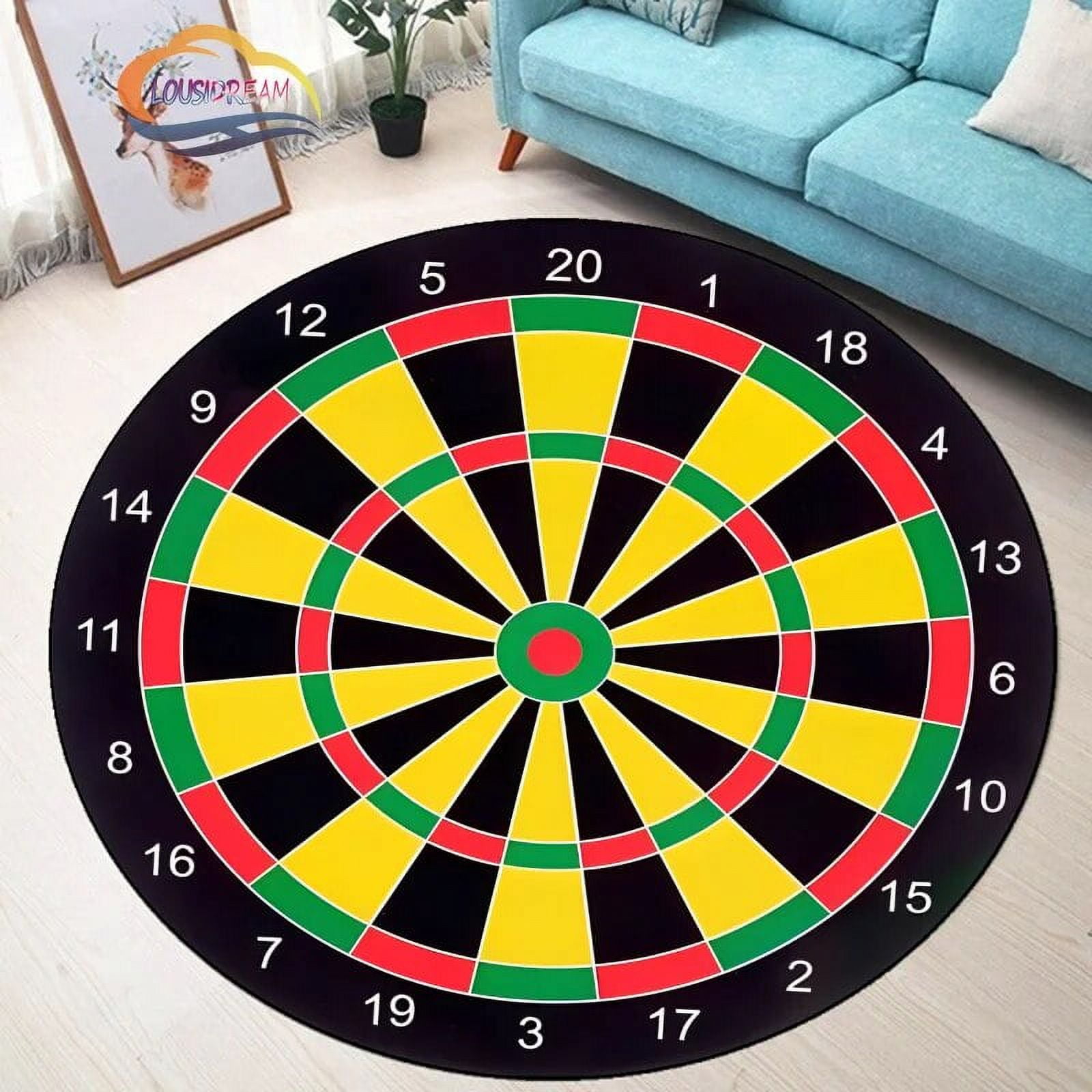 Dartboard Pattern Round Rug Carpet Dart bull's-eye Bedroom Floor Mat ...
