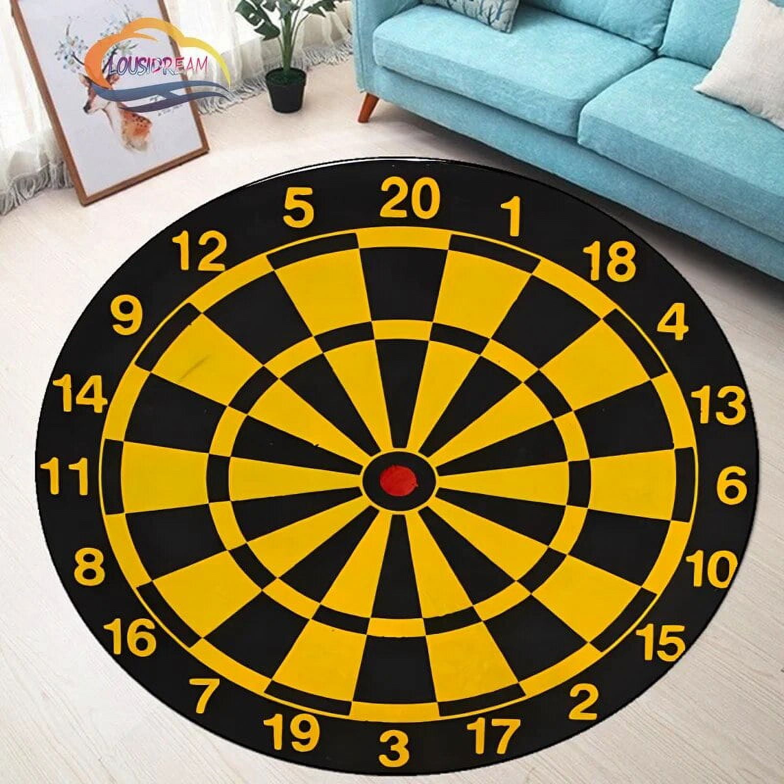 Dartboard Pattern Round Rug Carpet Dart bull's-eye Bedroom Floor Mat ...