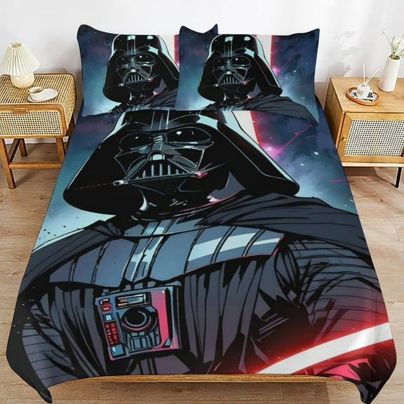 Darth Vader 3-Piece Twin Bedding Set,Kids Bedding Bed Set with 1 Duvet Cover and 2 Pillowcases for Girls Boys Women Men