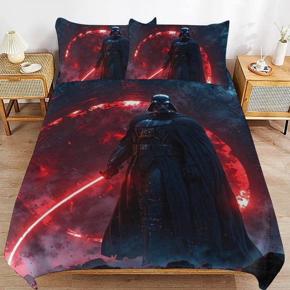 Darth Vader 3-Piece Twin Bedding Set,Kids Bedding Bed Set with 1 Duvet Cover and 2 Pillowcases for Girls Boys Women Men