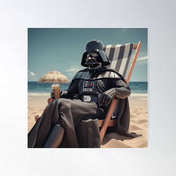 Darth Vader At The Beach Poster Wall Art Modern Wall Decor For Living Room Bedroom