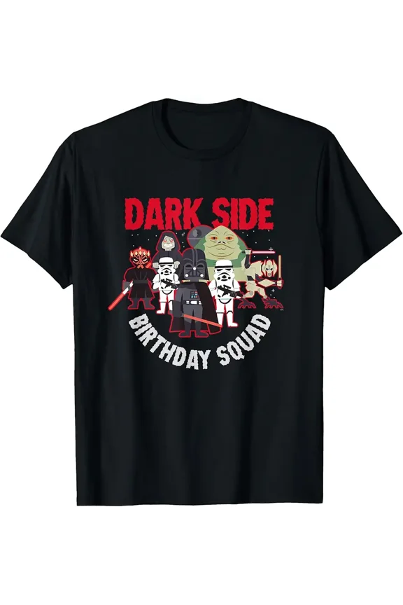 Darth Vader Bad Guys Dark Side Birthday Squad T-Shirt Z10072, for Men & Women, up to Size 5XL