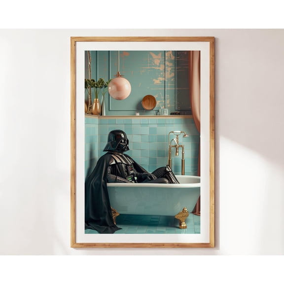 Darth Vader Bathroom Print Darth Vader In A Bathtub Star Wars Bathroom Print Funny Bathroom Print Star Wars Bathroom Decor
