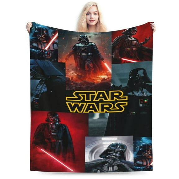 Darth Vader Blanket, Soft Warm Cozy Plush Throw Blanket Gifts for Adults Kids, Lightweight Fuzzy Comfy Flannel Blankets for Couch Bed House Decor Travel 40"X30"
