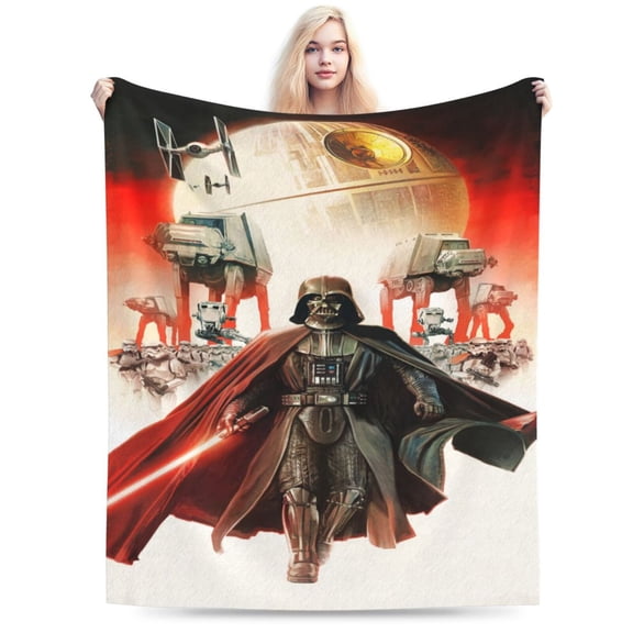 Darth Vader Blanket, Soft Warm Cozy Plush Throw Blanket Gifts for Adults Kids, Lightweight Fuzzy Comfy Flannel Blankets for Couch Bed House Decor Travel 40"X30"