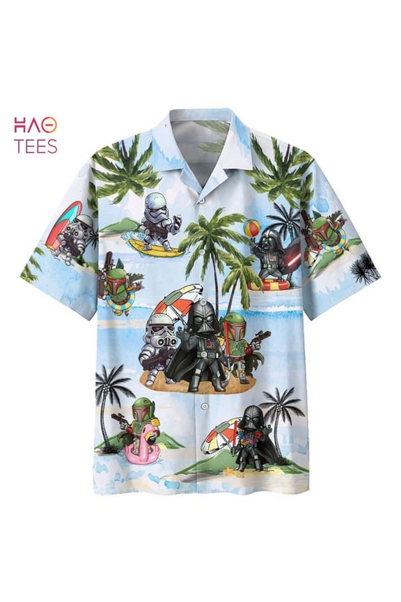 Darth Vader Boba Fett Stormtrooper Summer Time Hawaiian Shirt