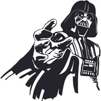 Darth Vader Star Wars Cartoon Character Wall Art Vinyl Sticker Design Decal Girls Boys Kids Bedroom Nursery Kindergarten Fun Home Children Room Decor Sticker Wall Art Vinyl Decor Size (30x27 inch)
