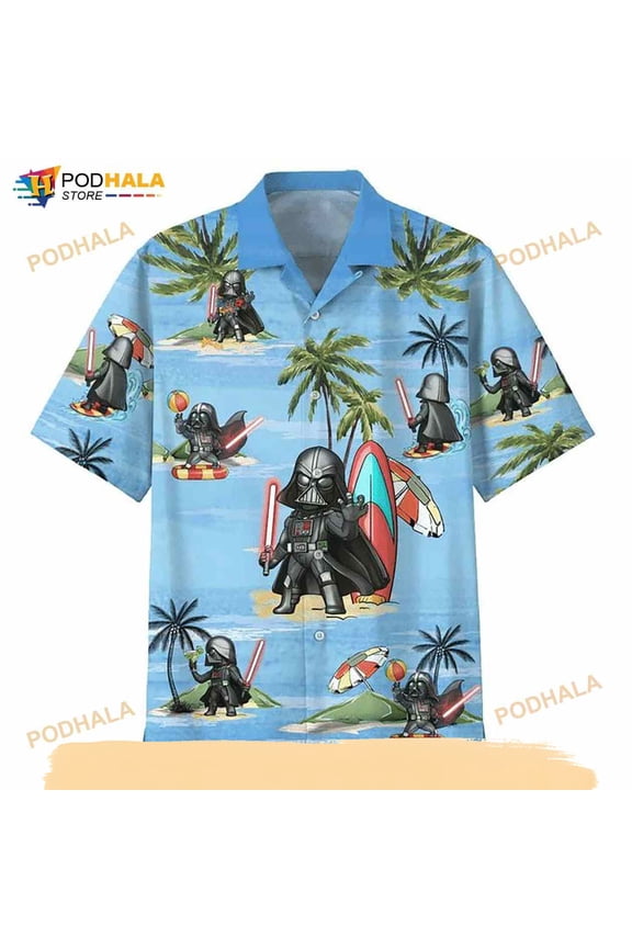 Darth Vader Summer Time Print Hawaiian Shirt