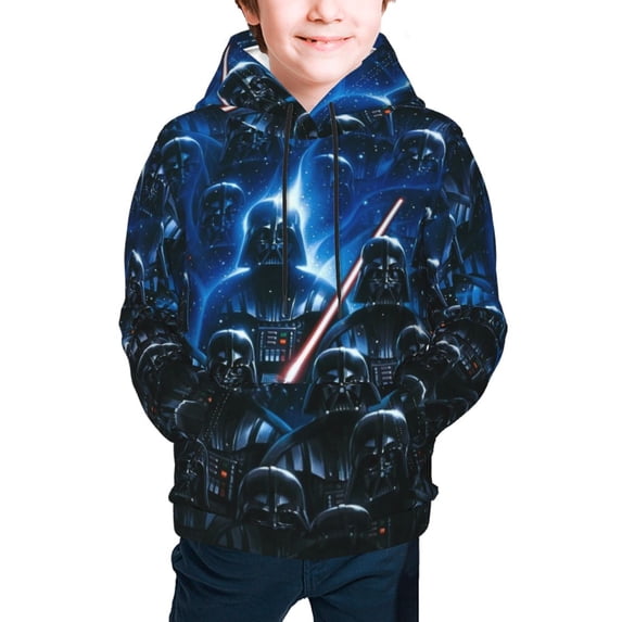 Darth Vader Teen Boys Girls Hoodies 3D Printed Hooded Sweatshirts for Kids Long Sleeve Casual Unisex Pullovers with Pockets