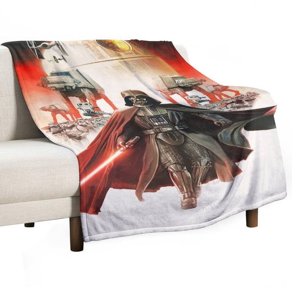 Darth Vader Throw Blanket Cozy Warm Flannel Blanket for Living Room Bedroom Bed Sofa Camping Travel, All Seasons Fleece Blankets Gifts for Kids Girls Boys Adults 55"x70"